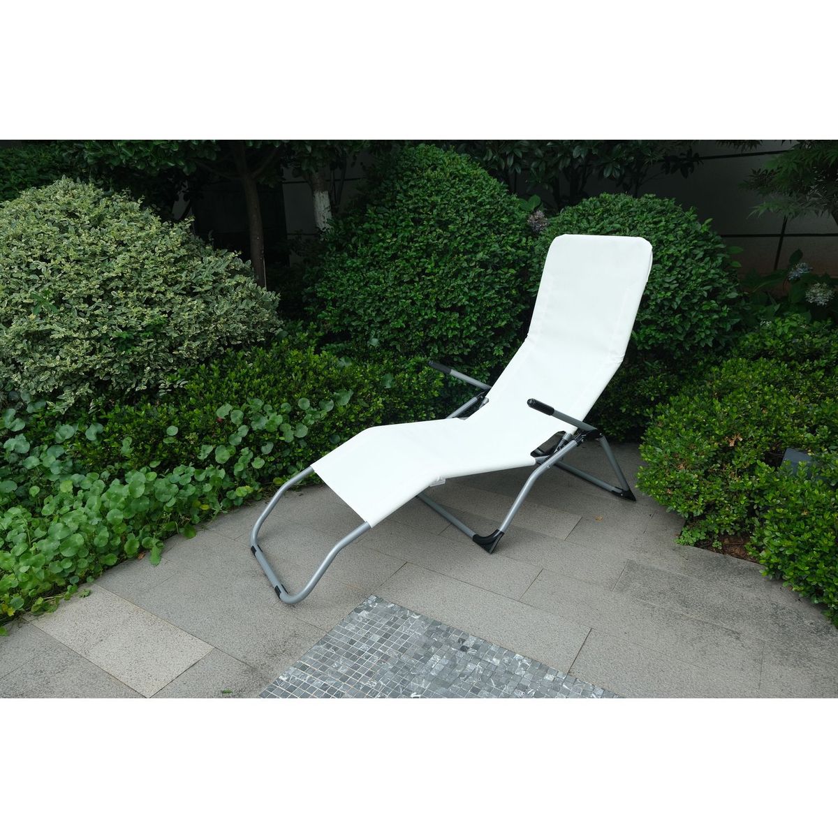 KLIMBER - Reposera Plegable Relax 2 en 1 Blanca