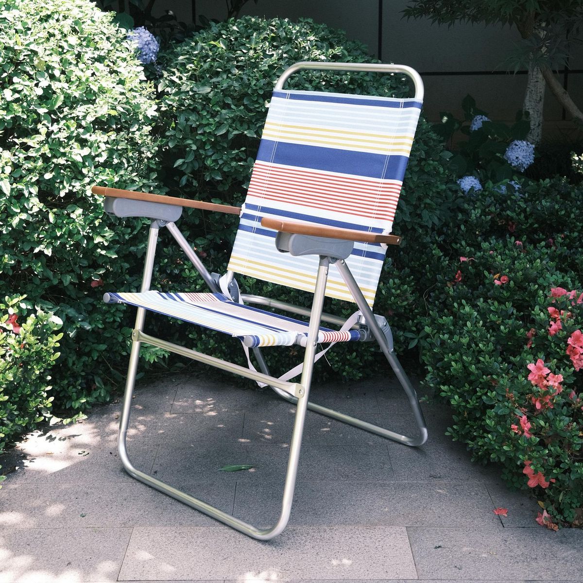 KLIMBER - Silla de Playa Plegable Aluminio a Rayas