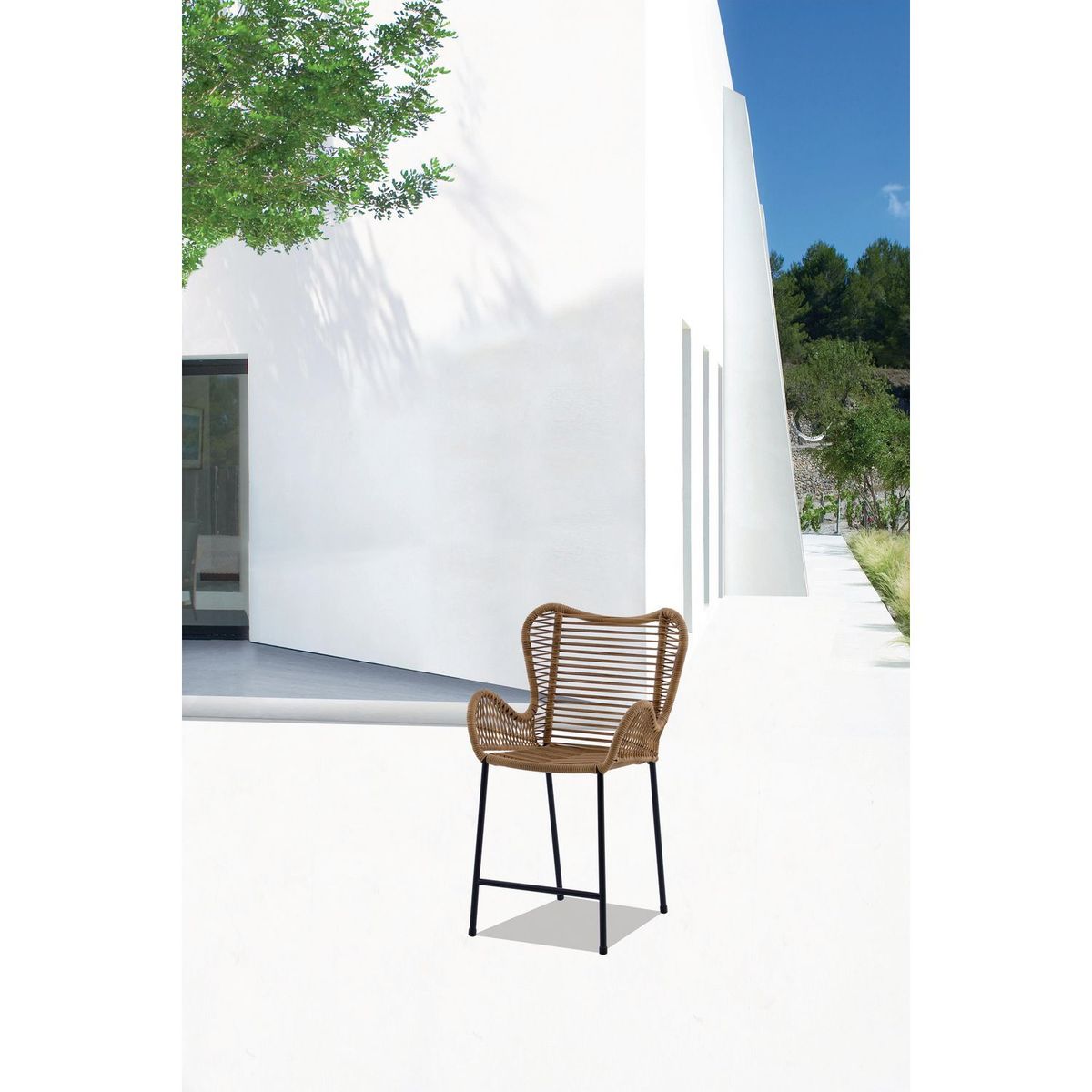 JUST HOME COLLECTION - Silla de Bar de Mimbre Roques Café