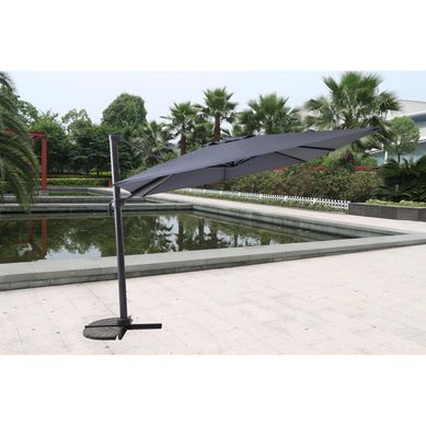 Quitasol Aluminio Gris 3mt+UV50 Sin base