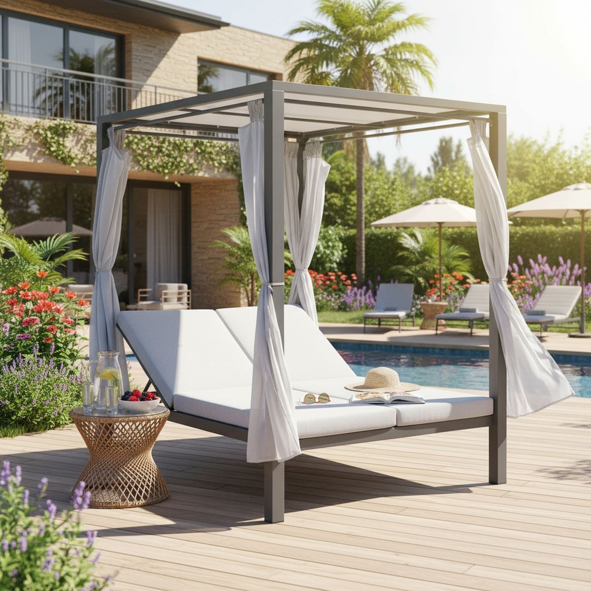 JUST HOME COLLECTION - Reposera con Techo Santa Marta