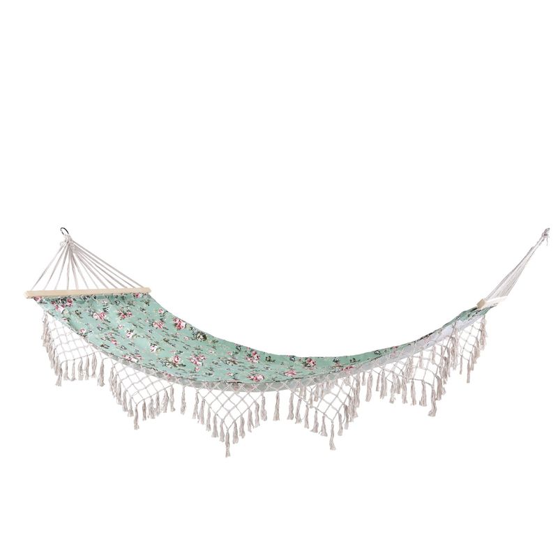 JUST HOME COLLECTION - Hamaca Venecia Celeste con Flores