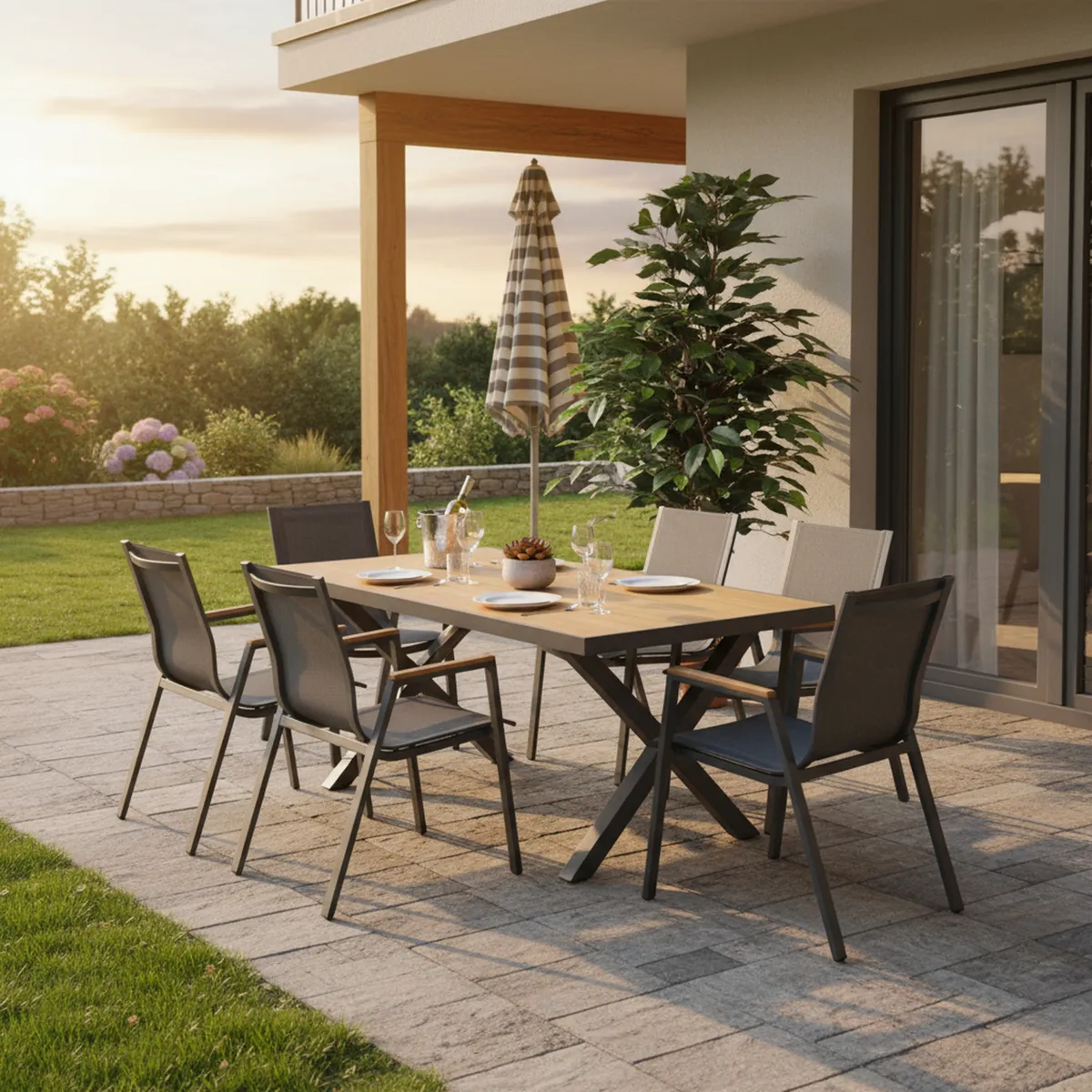 JUST HOME COLLECTION - Juego de Comedor Munich 6 Personas