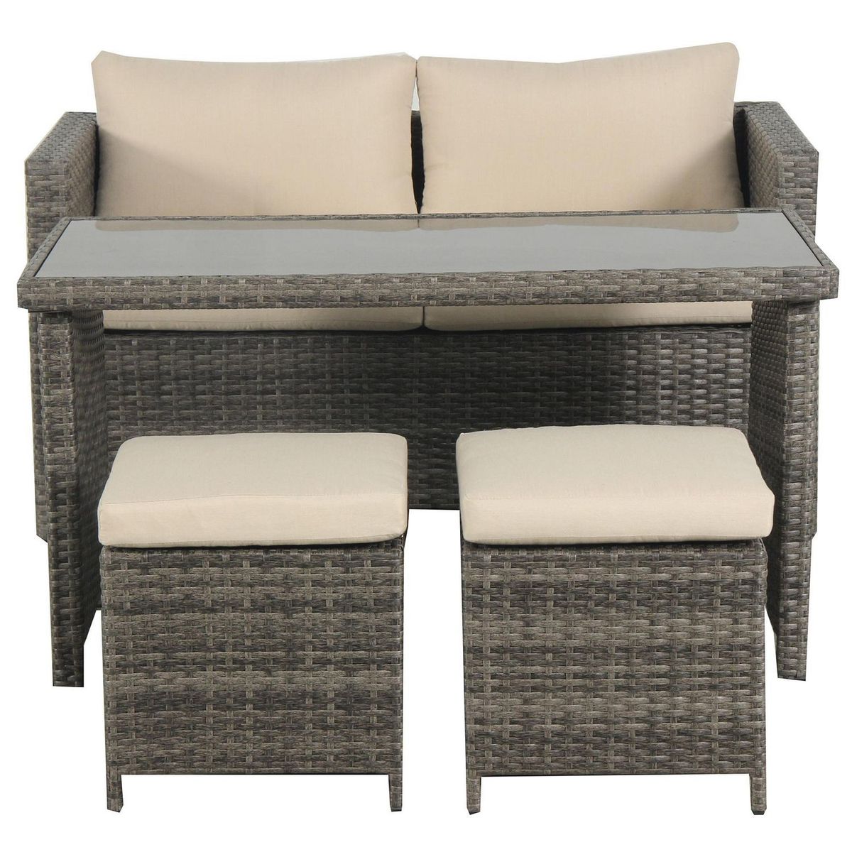 JUST HOME COLLECTION - Juego de Comedor Niza 4 Personas