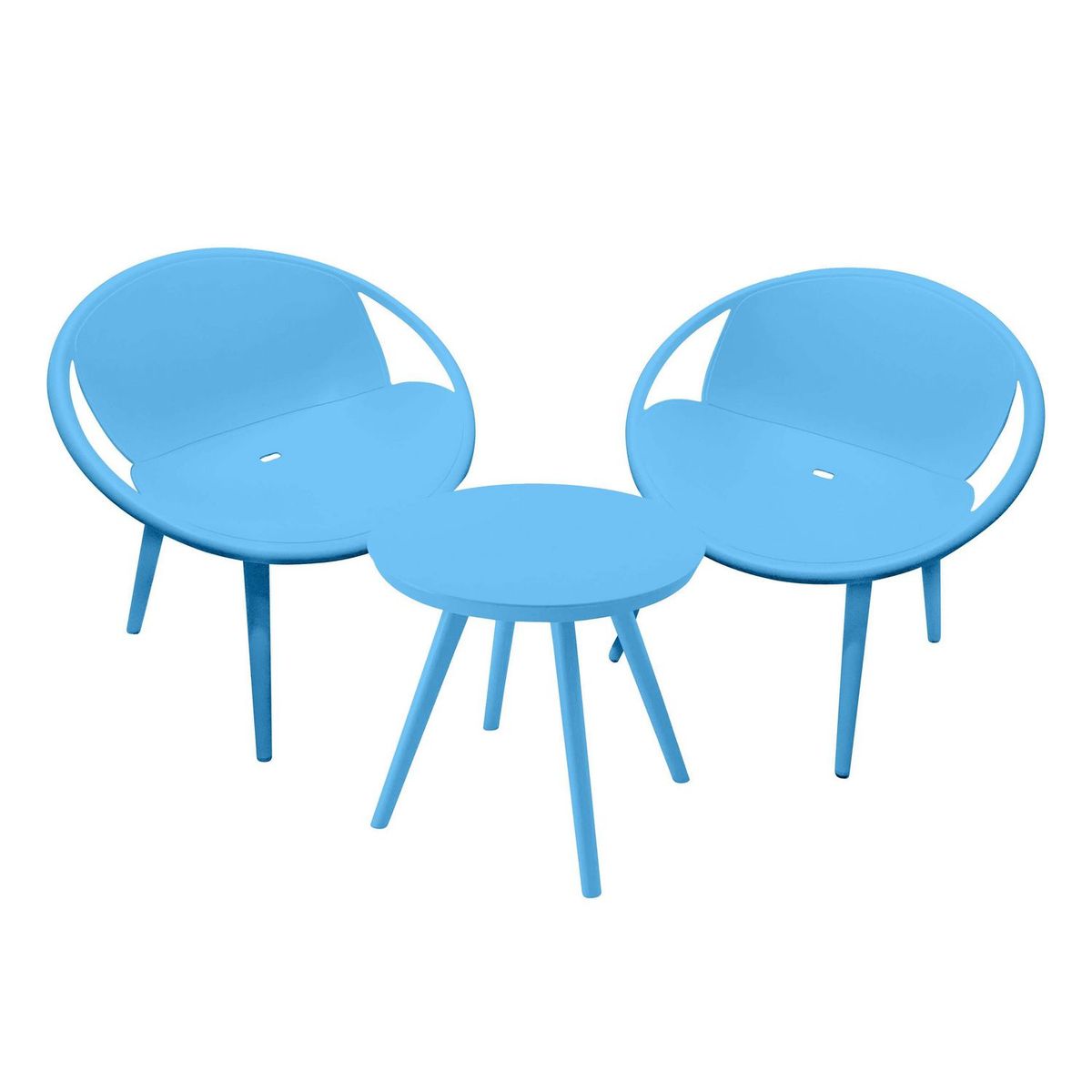 JUST HOME COLLECTION - Juego de Balcón Maceio Celeste 3 Piezas