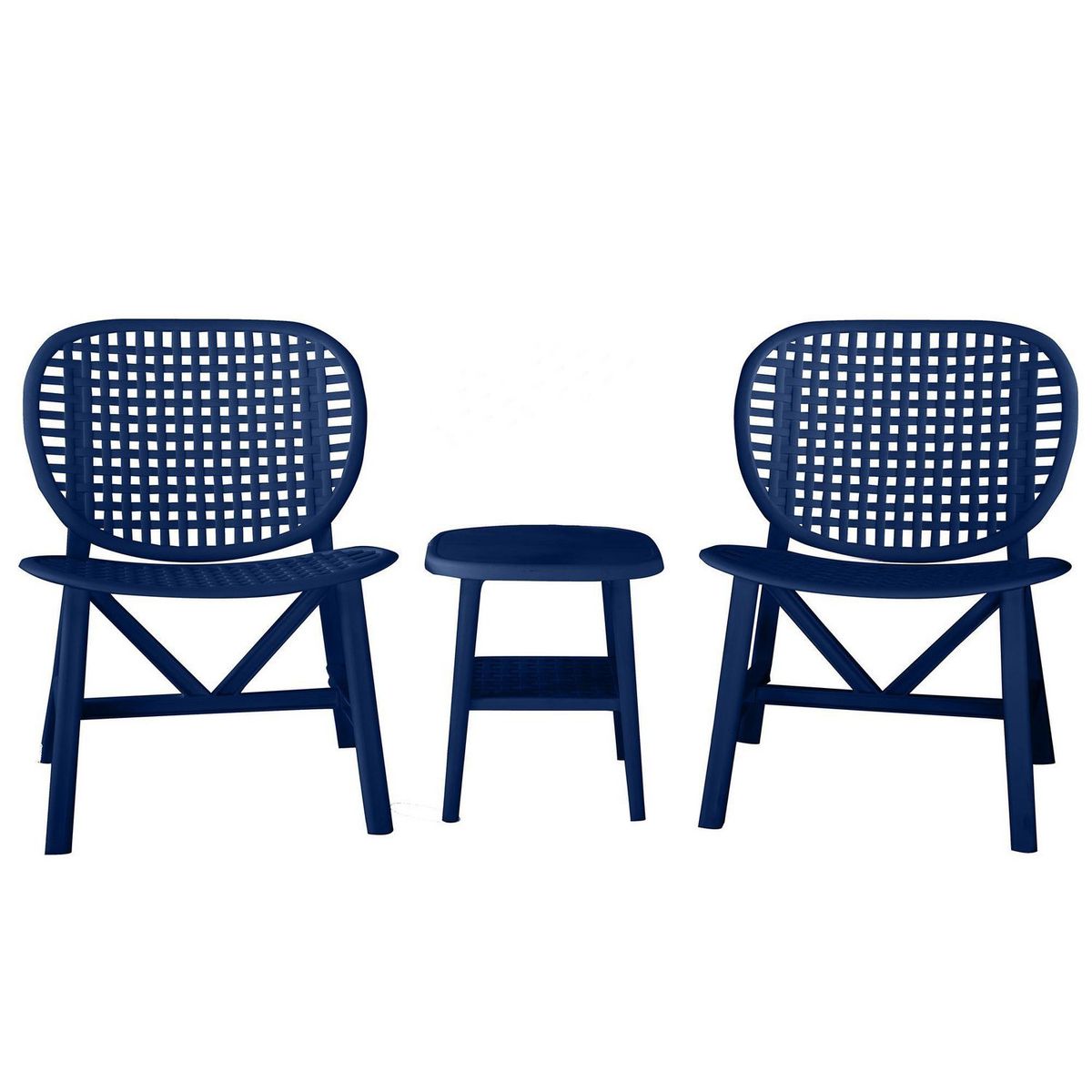 JUST HOME COLLECTION - Juego de Balcón Brujas Azul 3 Piezas