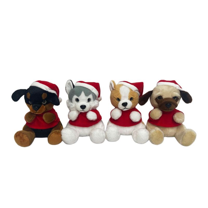 DEAR SANTA - Perro Sombrero y Bufanda 15cm Surtido