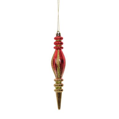 Set 2 Adornos Rojo/Gold Noel