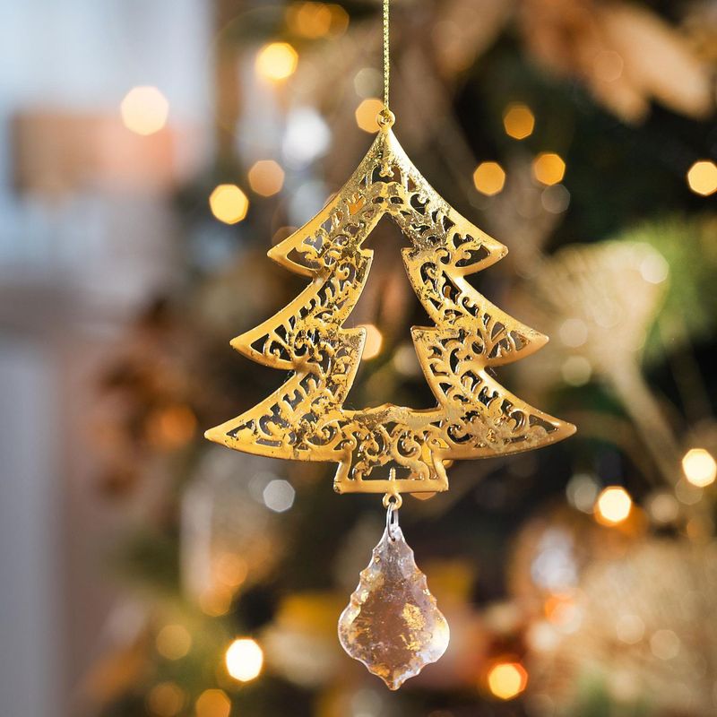 DEAR SANTA - Árbol Navidad Dorado 10cm