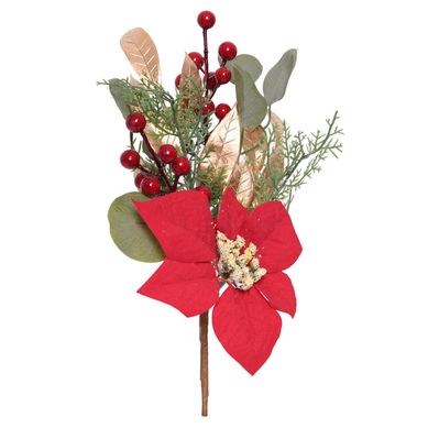 Pick Poinsettia 34cm Noel