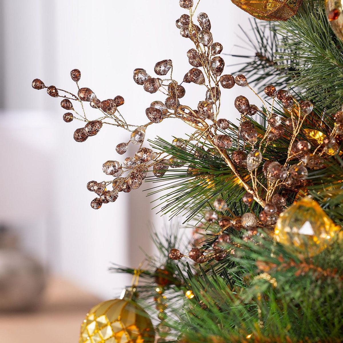 DEAR SANTA - Rama Dorada Navidad 42cm