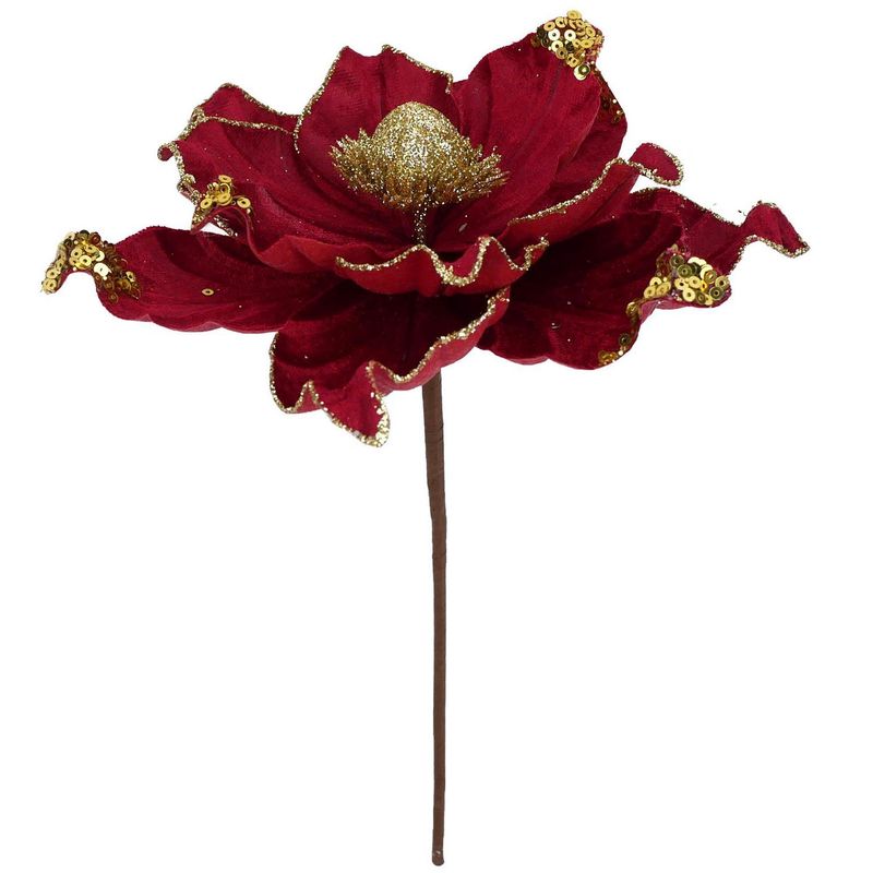 DEAR SANTA - Flor Guinda Glitter Clip 18cm