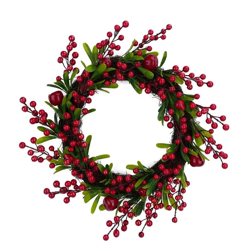 DEAR SANTA - Corona Navidad 45.7cm Berries