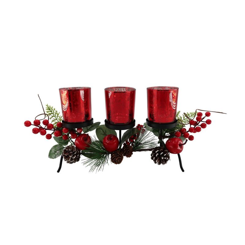 DEAR SANTA - Candelabro Rojo 3 Velas Navidad