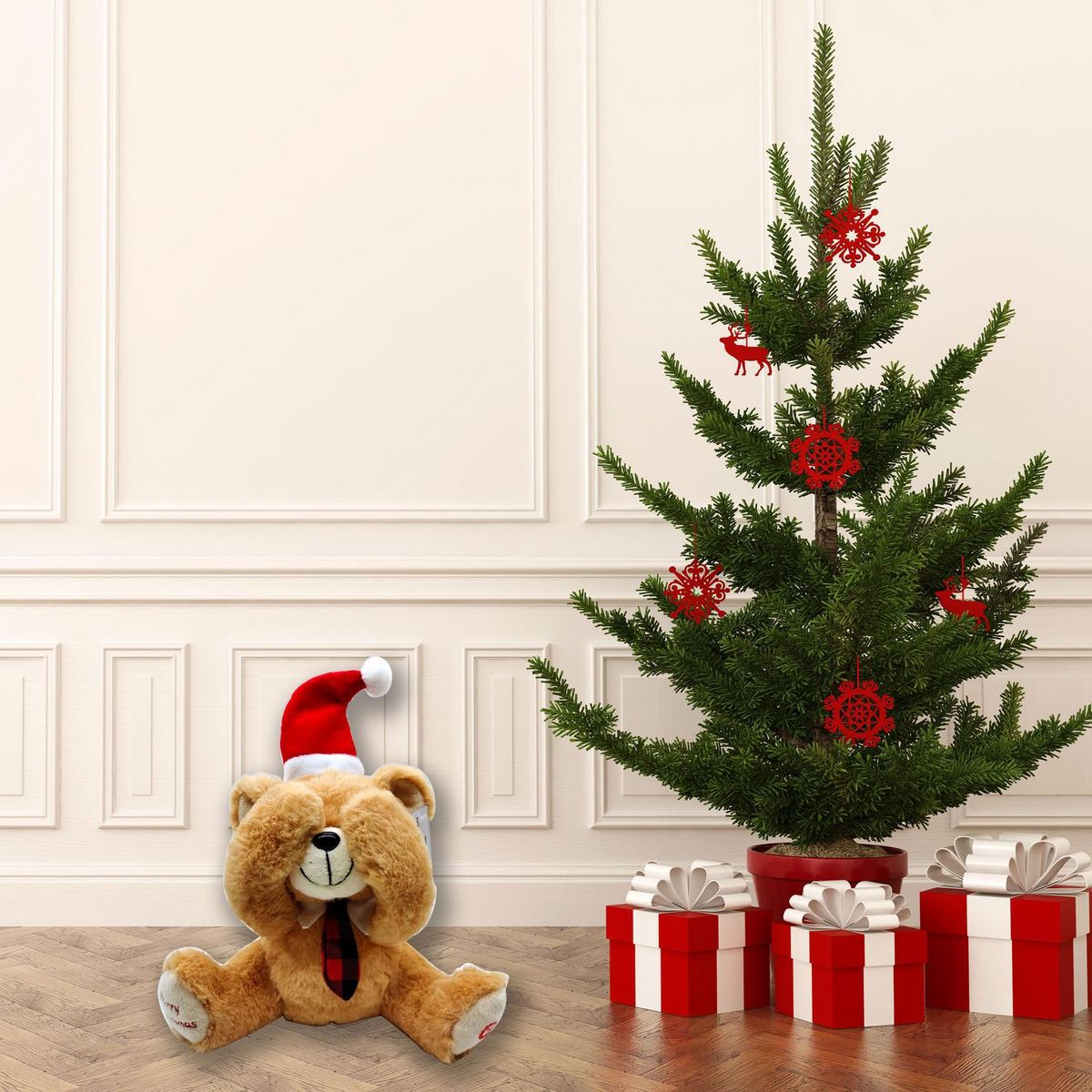 DEAR SANTA - Oso Sombrero Animado 30cm