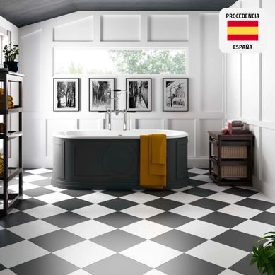 Gres Porcelanico Negro Liso 33.3x33.3cm 1.45m2