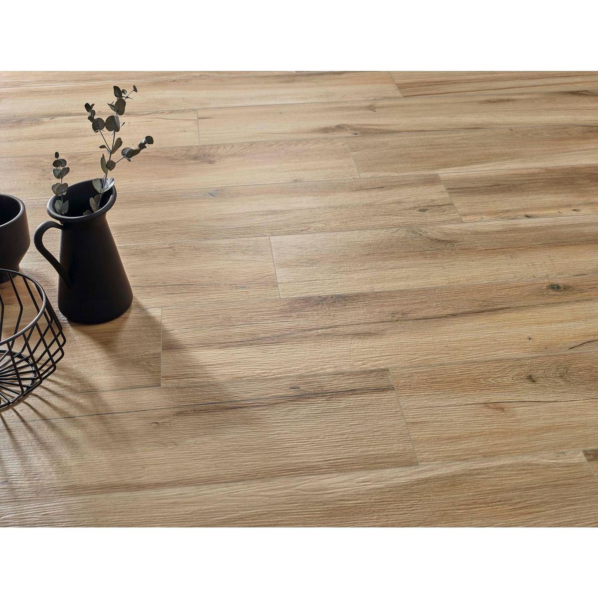 STN - Porcelanato Marrón 23x120cm 1.09m2 Maderado Mate Blaze Roble