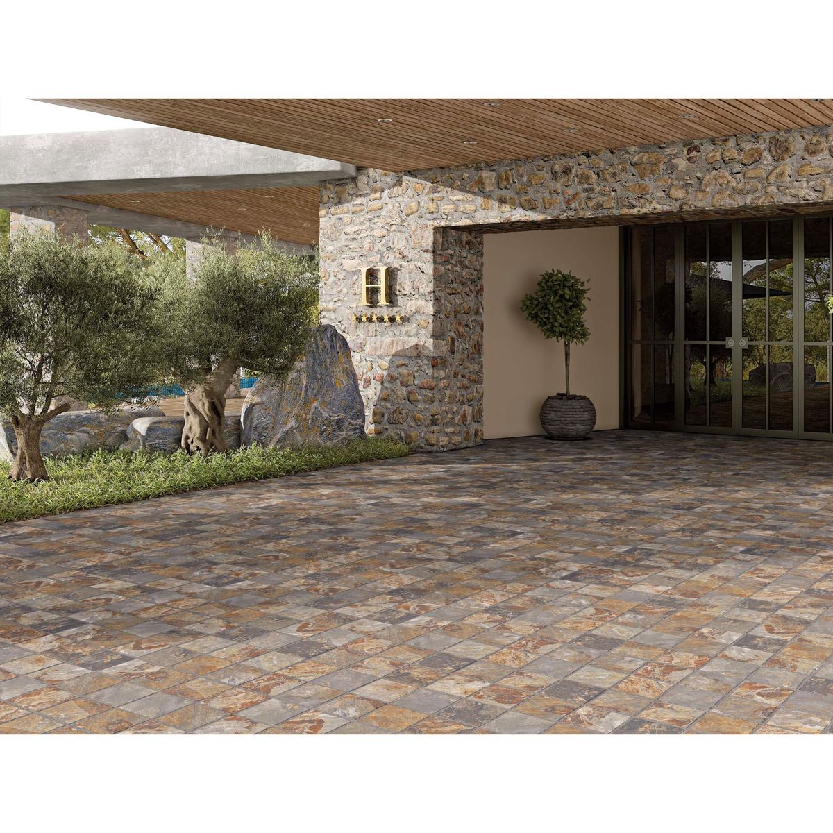 STN - Porcelanato Mixslate Natural 60x60cm 0.71m2