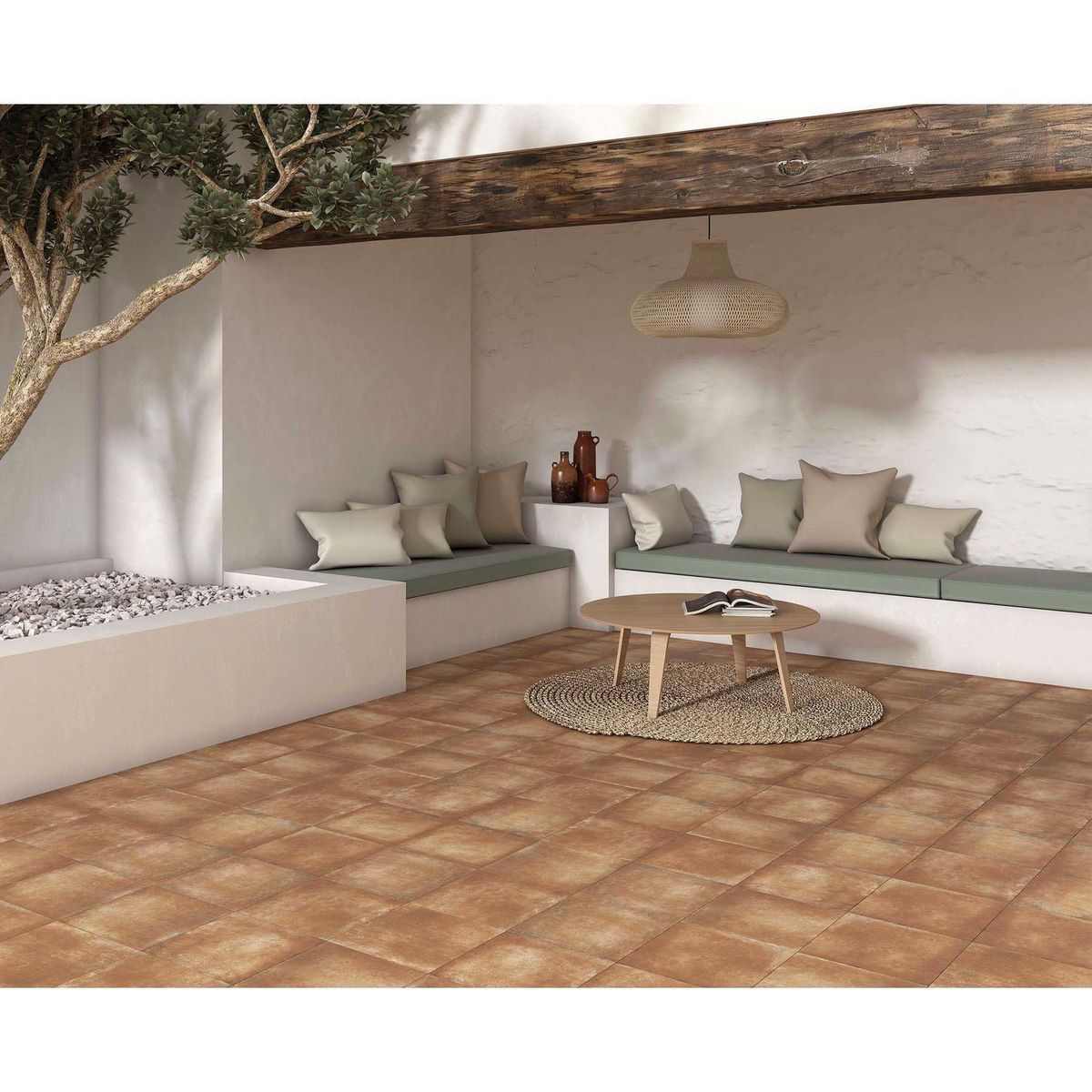 STN - Gres porcelánico Naranja 33.3x33.3 Rústicas Mate 1.44 m2