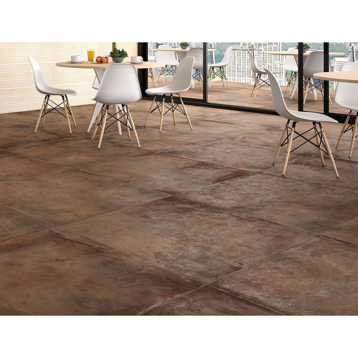 Porcelanato Marrón 100x100cm 1.98m2 Cementicio Mate Jasper, marca STN - Foto Principal
