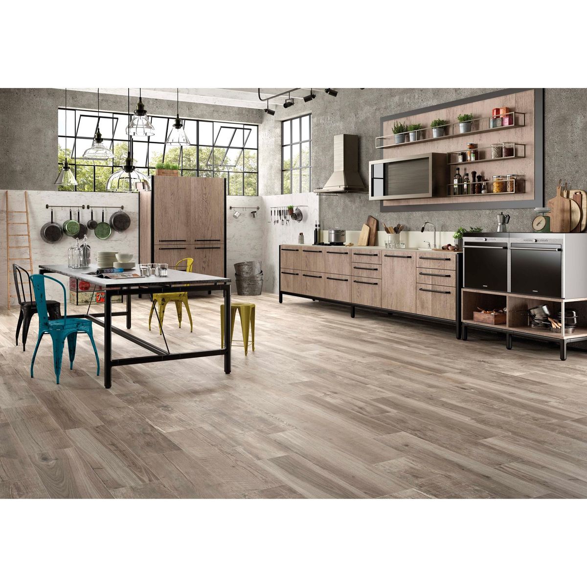 STN - Porcelanato Marrón 30x30cm Maderado 1.34m2