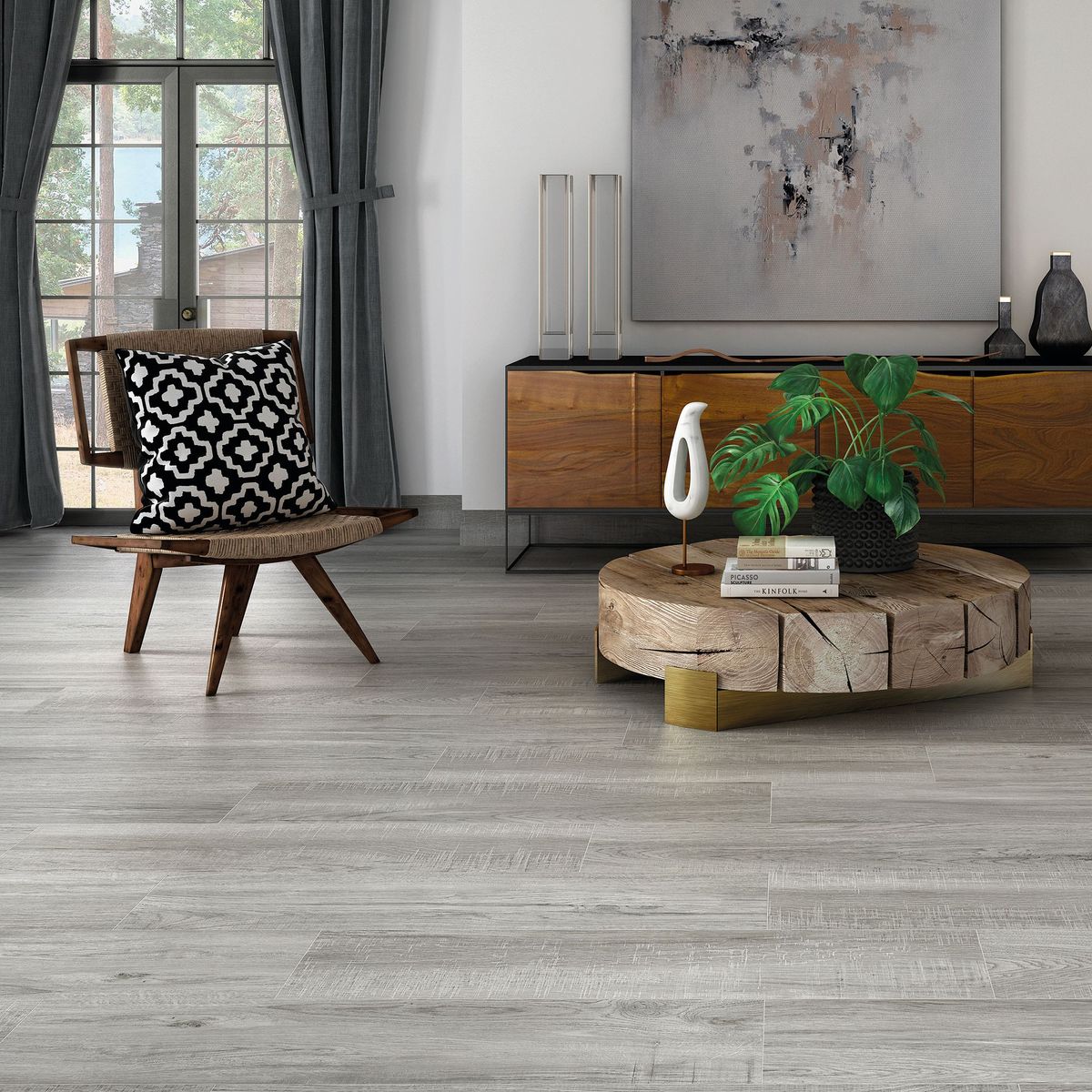 HALCON - Porcelanato Baltimore Gris 23x120cm 1.68m2