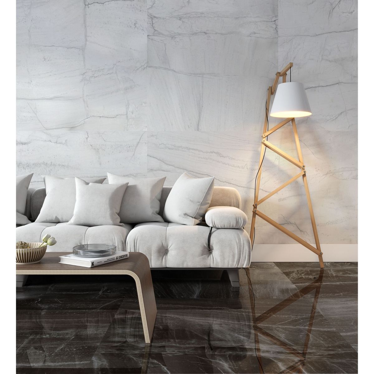 HALCON - Porcelanato Gris 60x120 Marmoladas Mate 1.44 m2