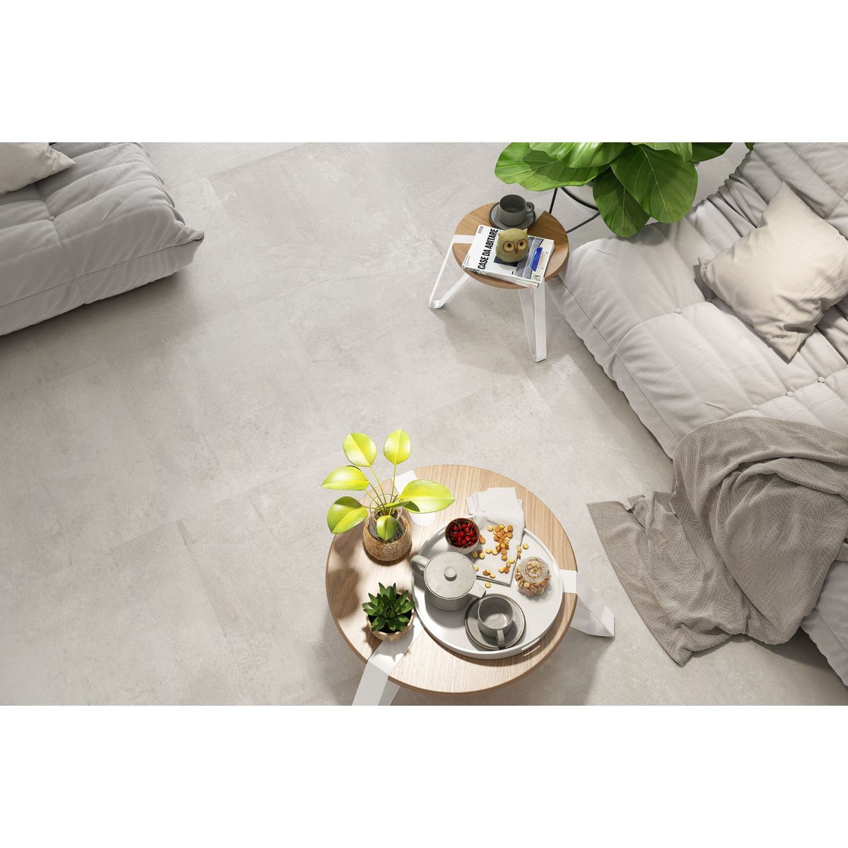 HALCON - Porcelanato Gris Cementicio 75x75cm 1.11m2