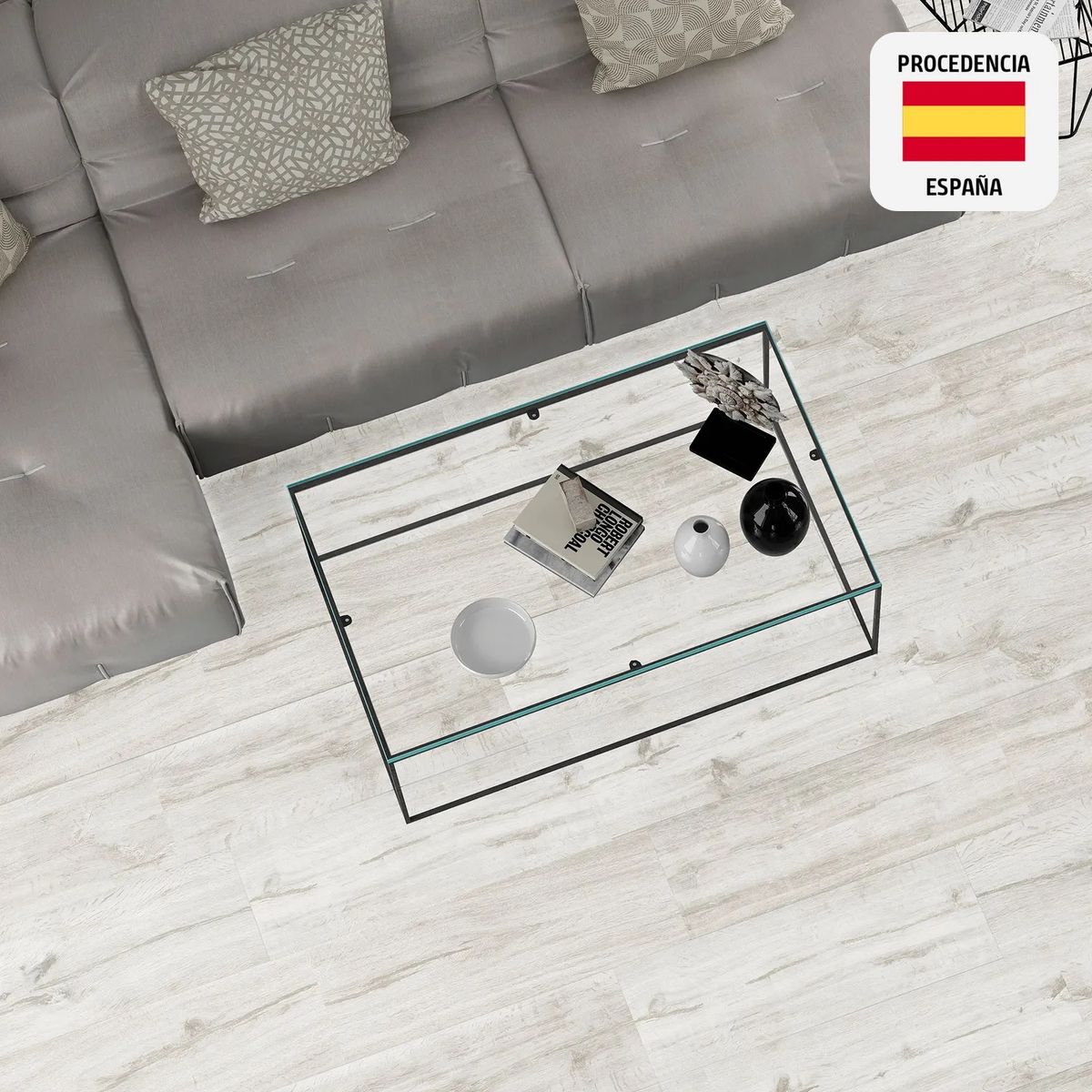 HALCON - Porcelanato Blanco Maderado 23x120cm 1.68m2