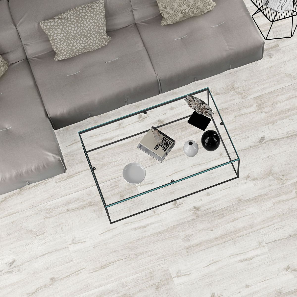 HALCON - Porcelanato Blanco Maderado 23x120cm 1.68m2