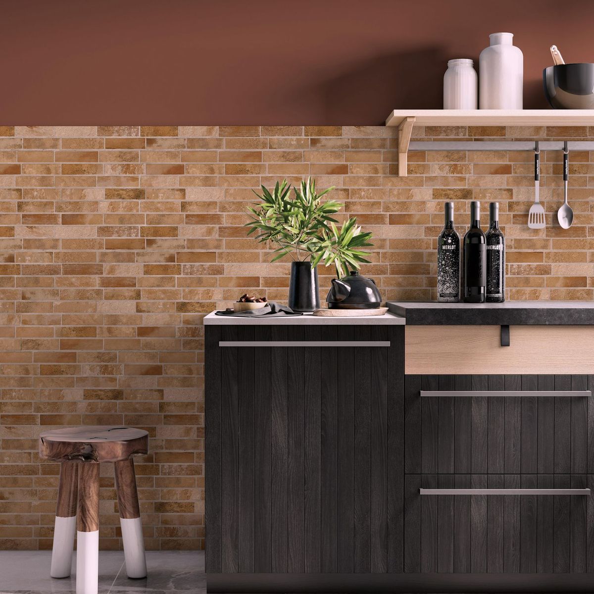 HALCON - Cerámica Time Teja 33x55cm 1.63m2 para muro