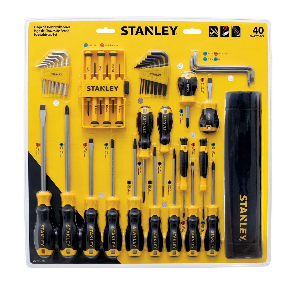 STANLEY - Set Desarmadores 40Pz CG ST
