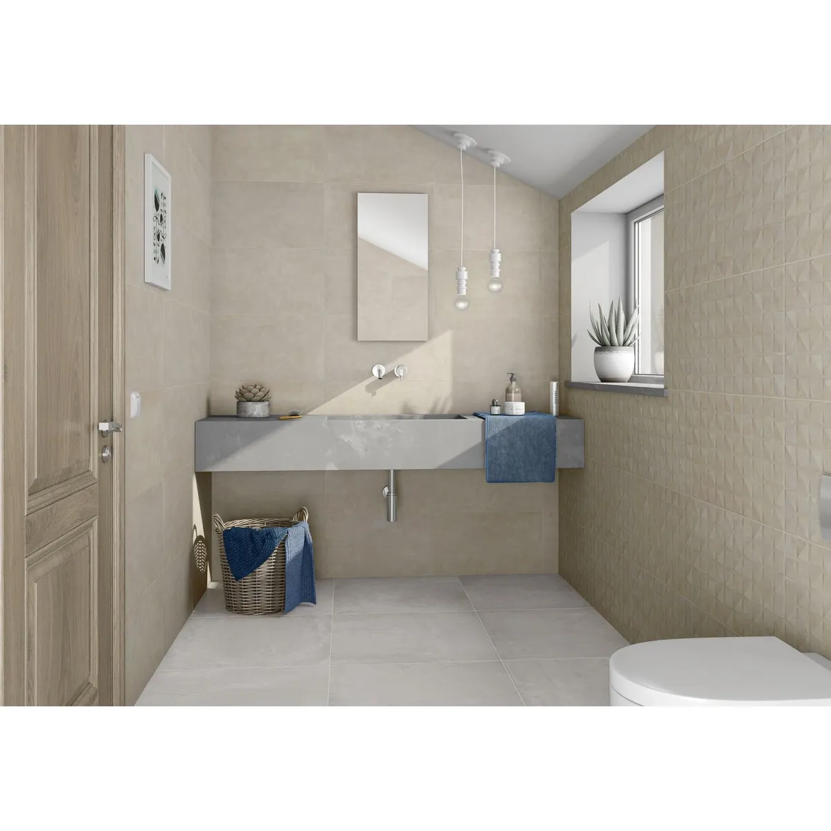 PAMESA - Porcelanato Gris Cementicio 60.8x60.8cm 1.85m2