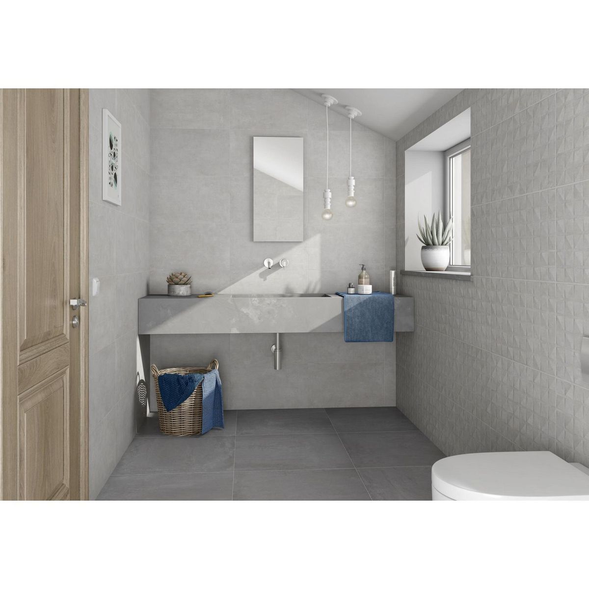 PAMESA - Porcelanato Gris Cementicio 60.8x60.8cm 1.85m2