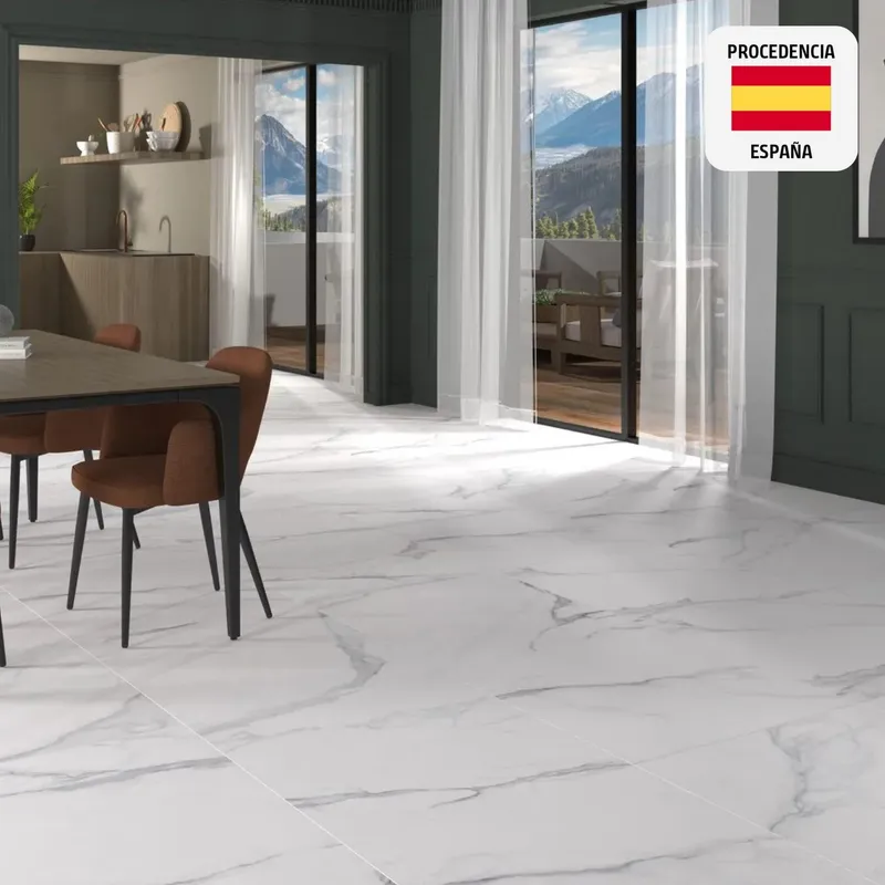 PAMESA - Porcelanato Blanco Marmol 60.8x60.8cm 1.48m2