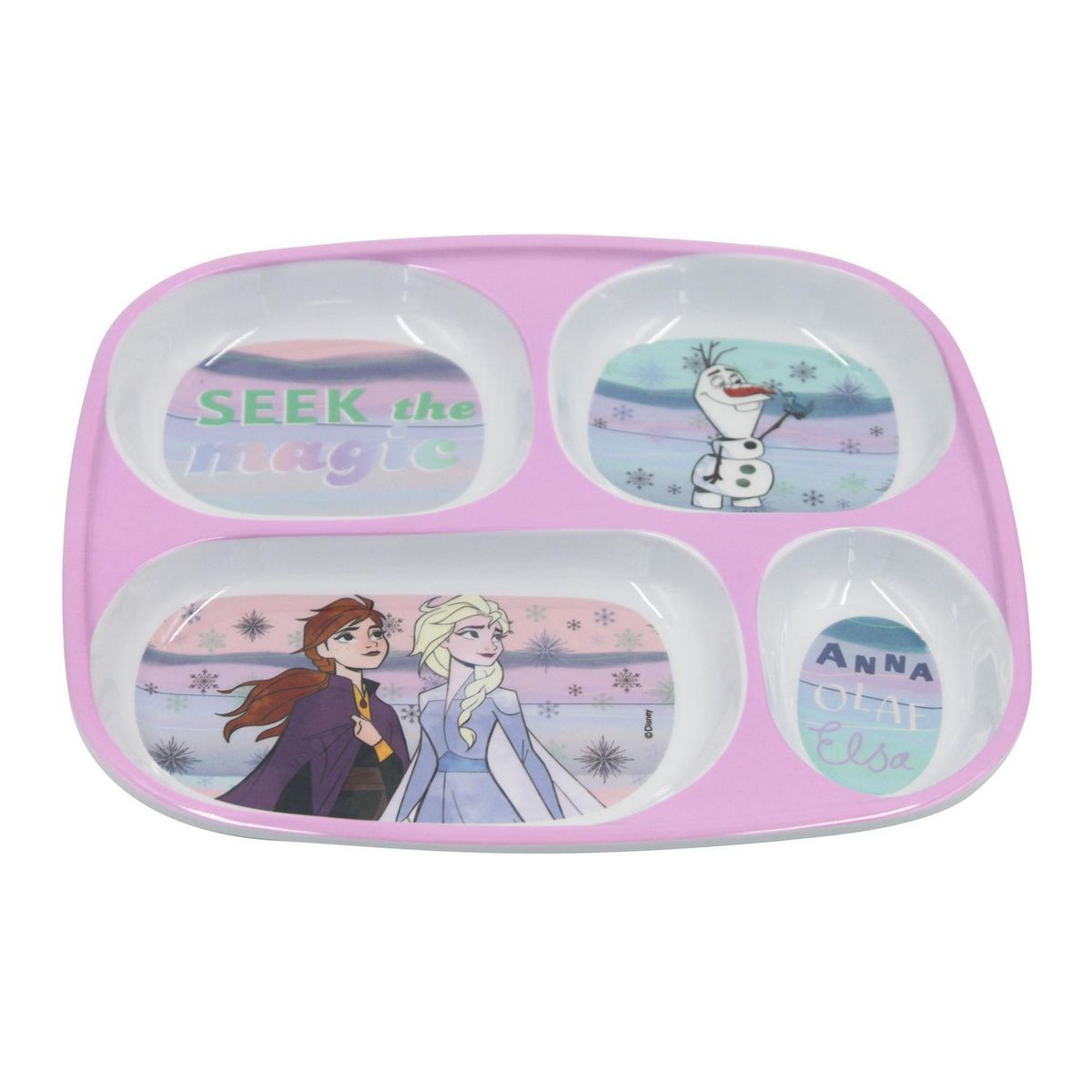 DISNEY - Bandeja Con Divisiones Mela Frozen 22x25cm