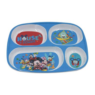 Bandeja Con Divisiones Mela Mickey 22x25cm