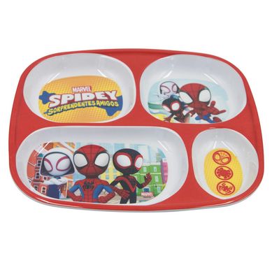 Bandeja Con Divisiones Spiderman 22x25cm