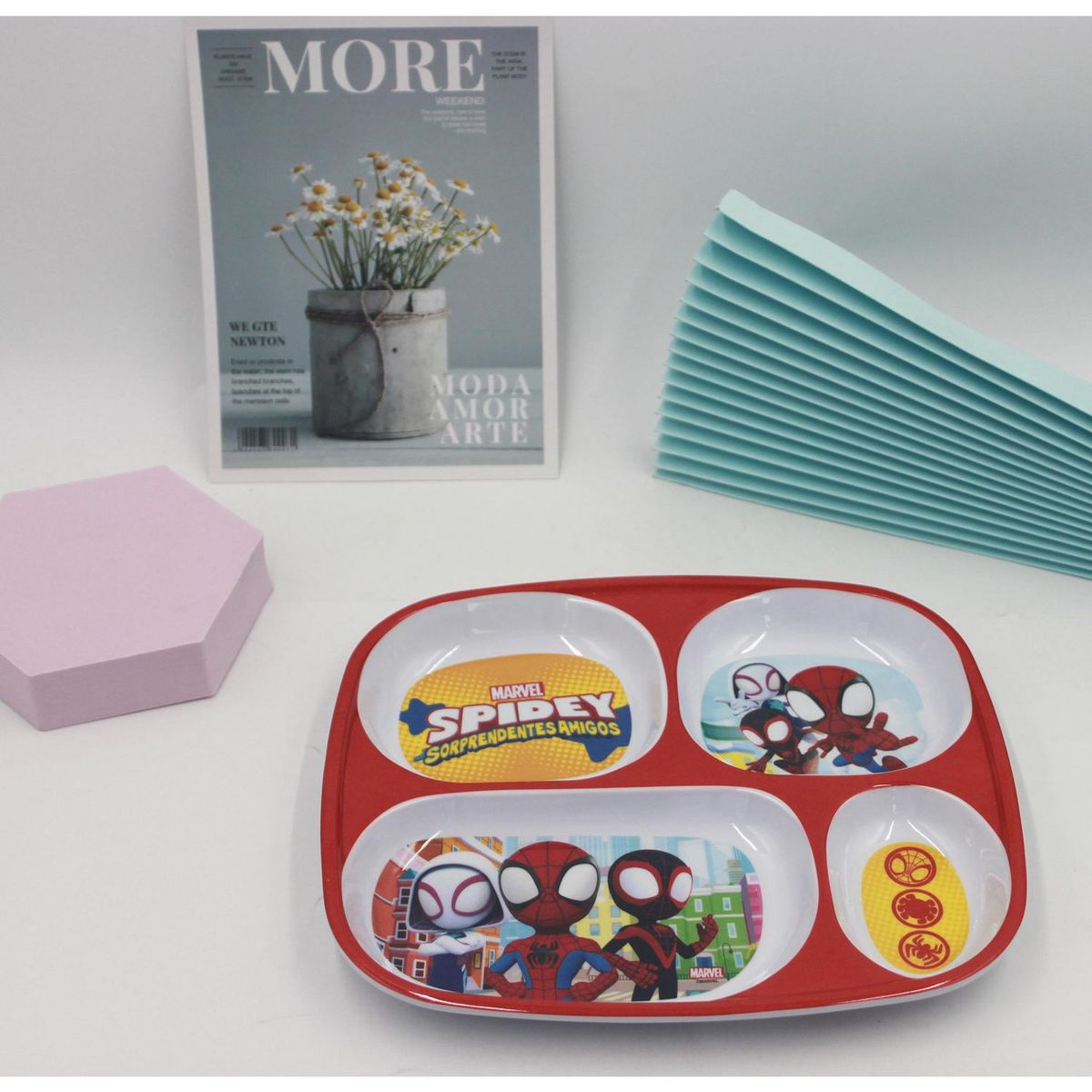 DISNEY - Bandeja Con Divisiones Spiderman 22x25cm