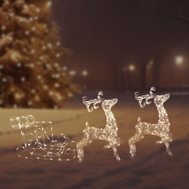 Reno con 360 Luces Navidad 85x238x29cm