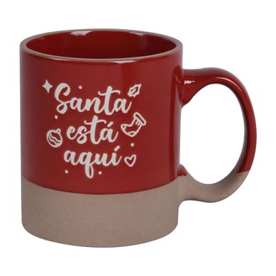 Mug Rojo/Beige Navidad 12oz