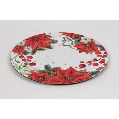 Base Plato Poinsettia 33cm