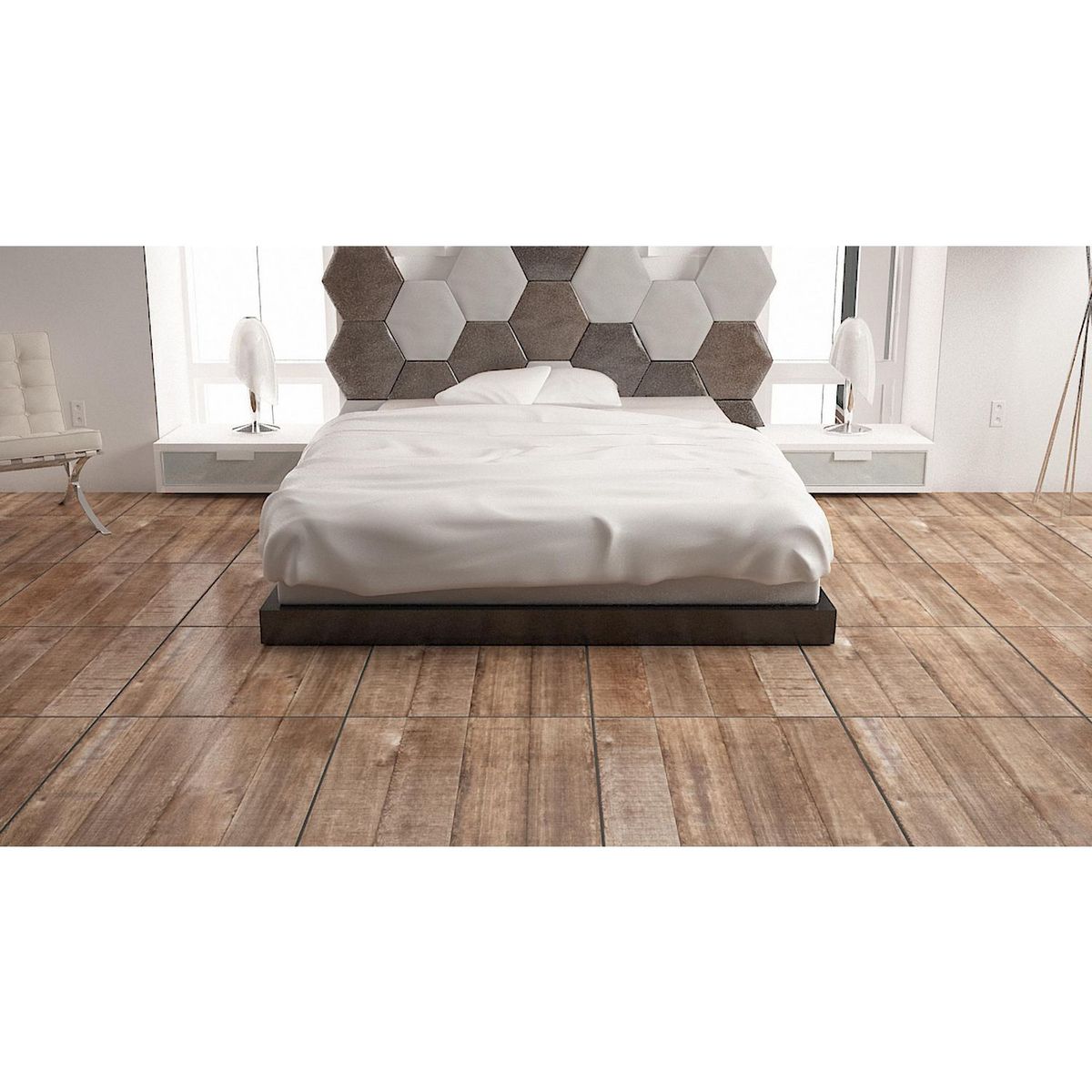 CARMELO FIOR - Cerámica Marrón 62x62 Maderadas Mate 2.32 m2