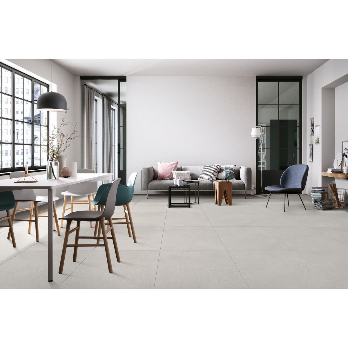MAX GLORY - Porcelanato Gris Cementicio 60x60cm 1.44m2