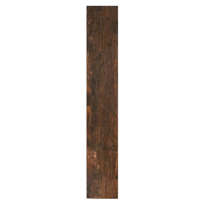 HOLZTEK - Porcelanato Marrón 15x90cm 1.08m2 Maderado Brillante Jatoba