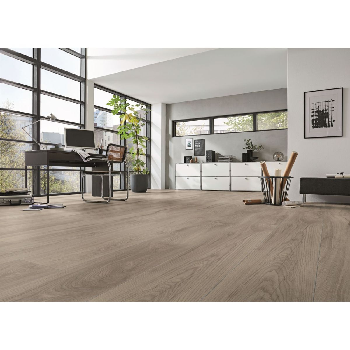 HOLZTEK - Piso Laminado Port OAK Gris AC5 10mm 1.8m2