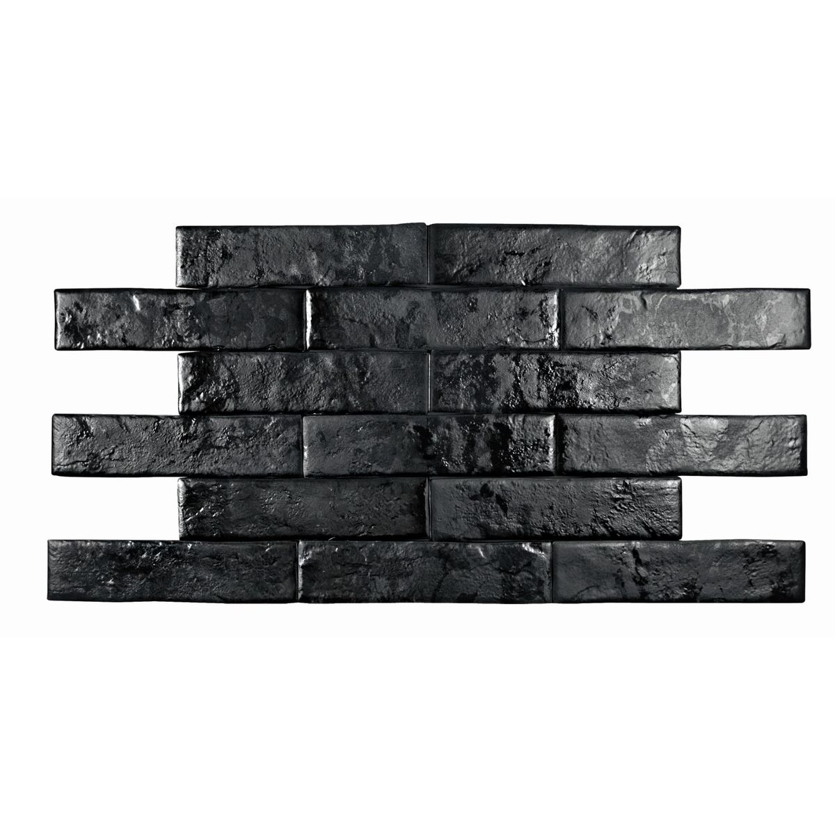 PAMESA - Porcelanato Negro Decorado 7x28cm 0.53m2