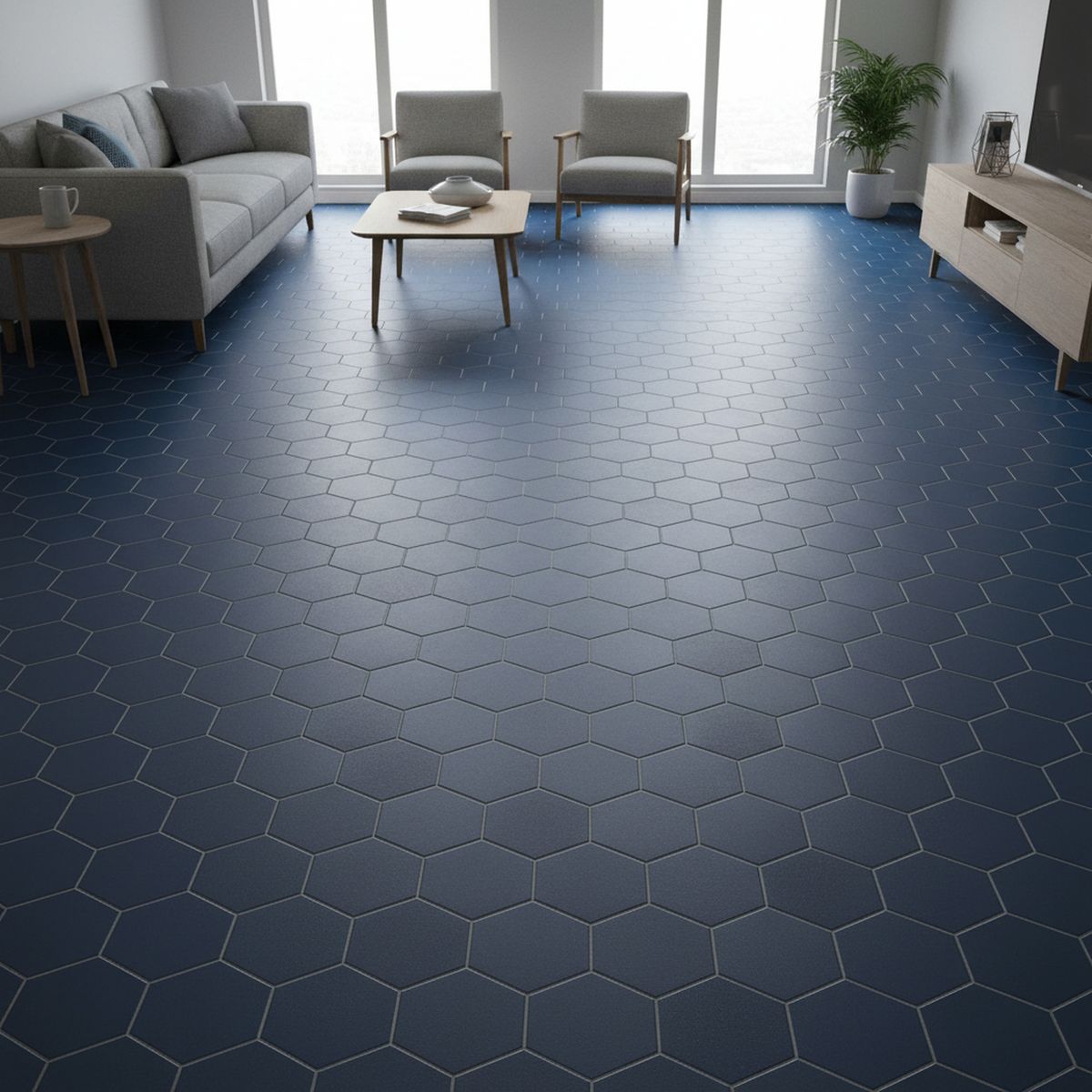 PAMESA - Porcelanato Azul Liso 19.8x22.8cm 0.84m2
