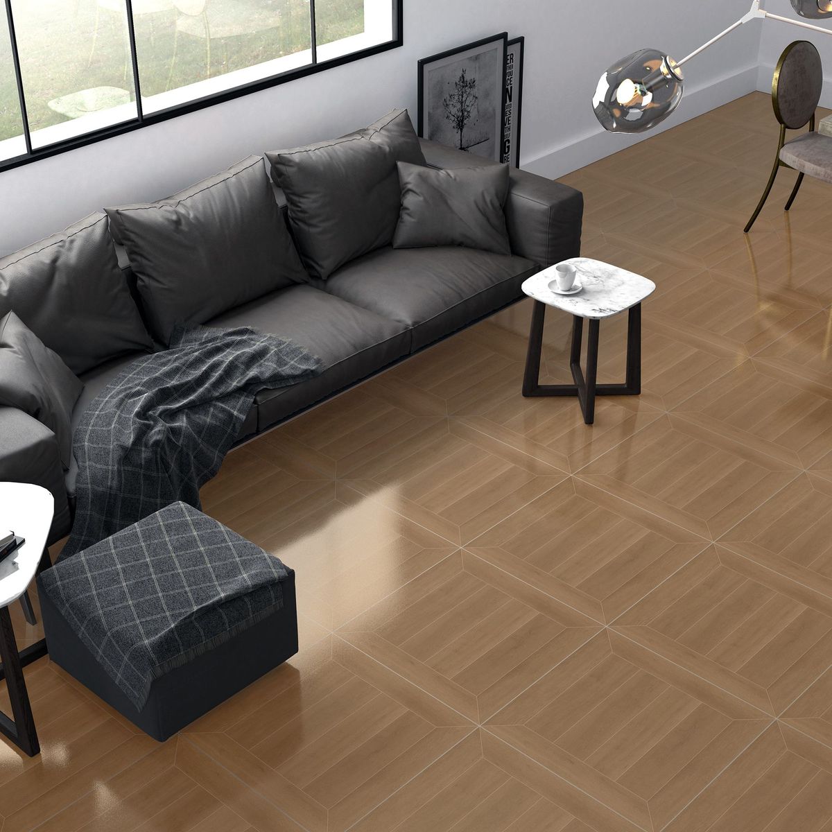 PAMESA - Porcelanato Marrón Maderado 60.8x60.8cm 1.48m2