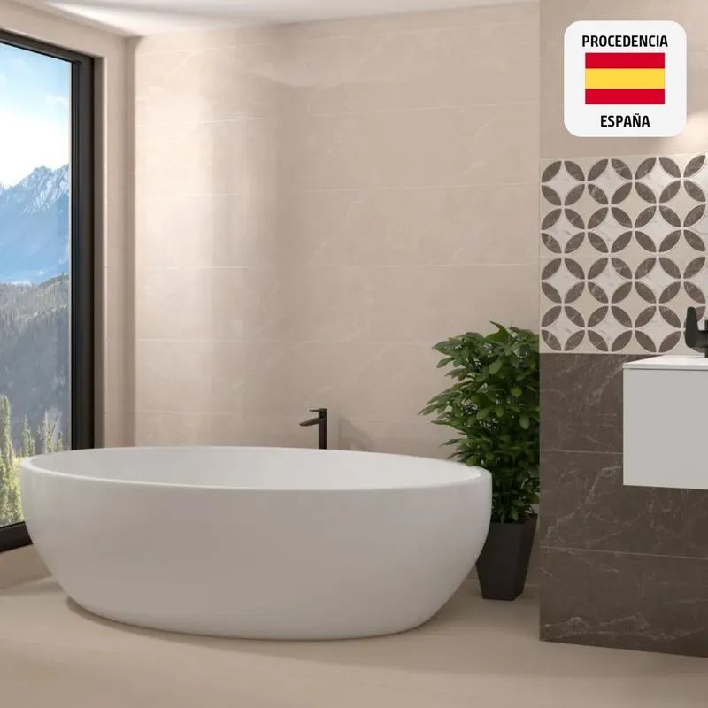 PAMESA - Cerámica Marfil Marmolado 31x91cm 1.62 m2 Murano